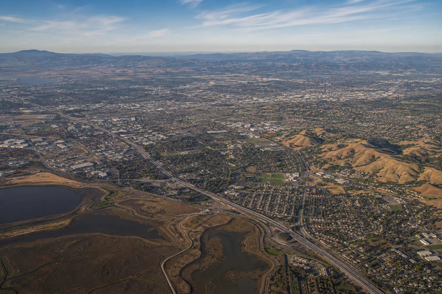 Fremont and East Bay aerial view